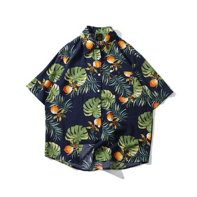 Custom Branding Soft Full Colour Printed Party Shirt Short Sleeve Rayon Material