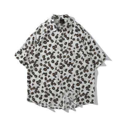 Custom Branding Soft Full Colour Printed Party Shirt Short Sleeve Rayon Material